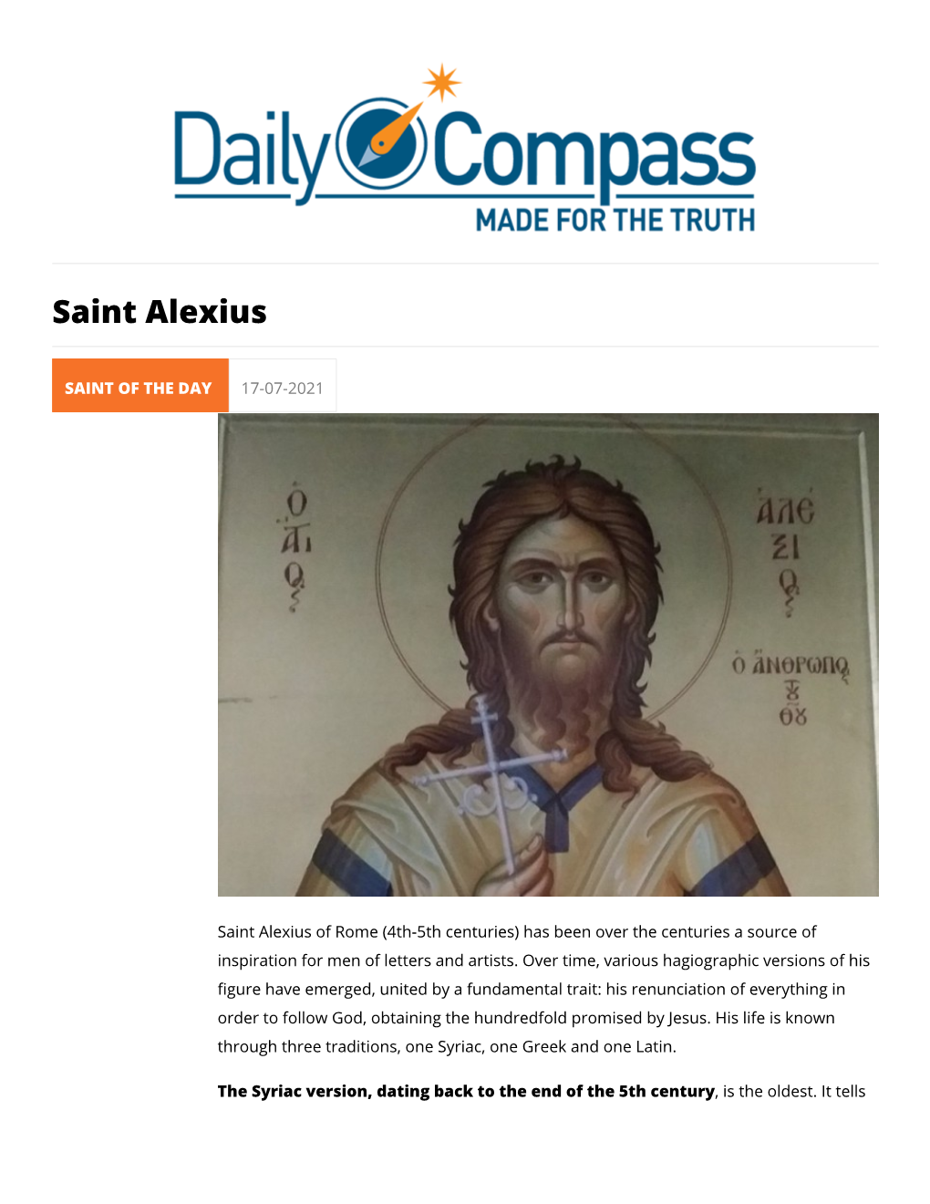 Saint Alexius