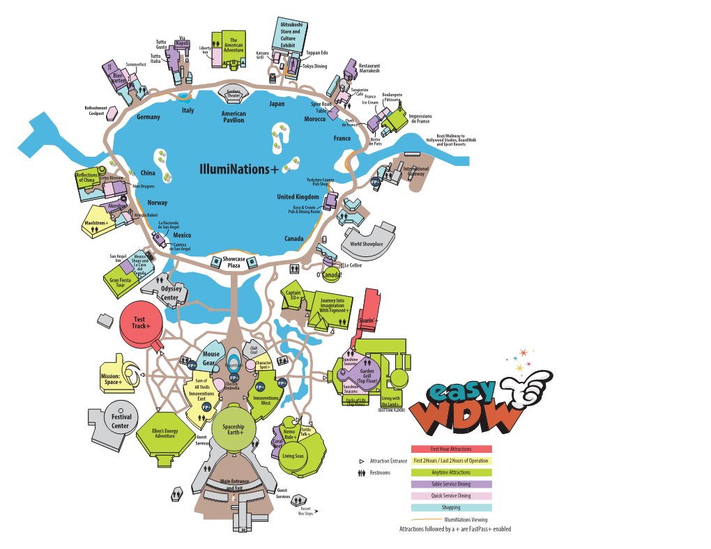 Complete Epcot Cheat Sheet