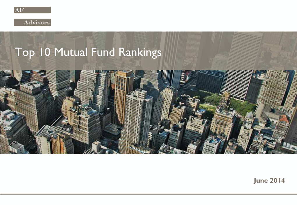 Top 10 Mutual Fund Rankings