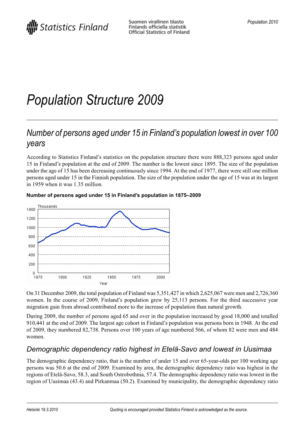 Population Structure 2009