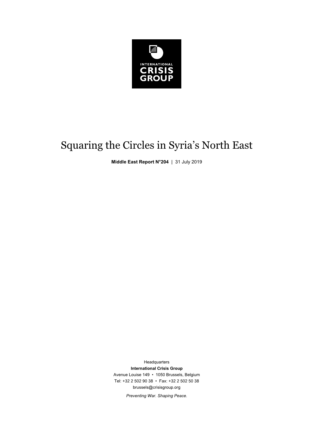 Squaring the Circles in Syria's North East