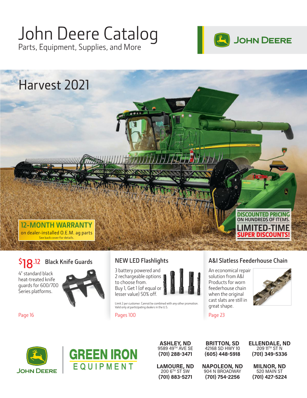 John Deere Catalog Parts, Equipment, Supplies, and More