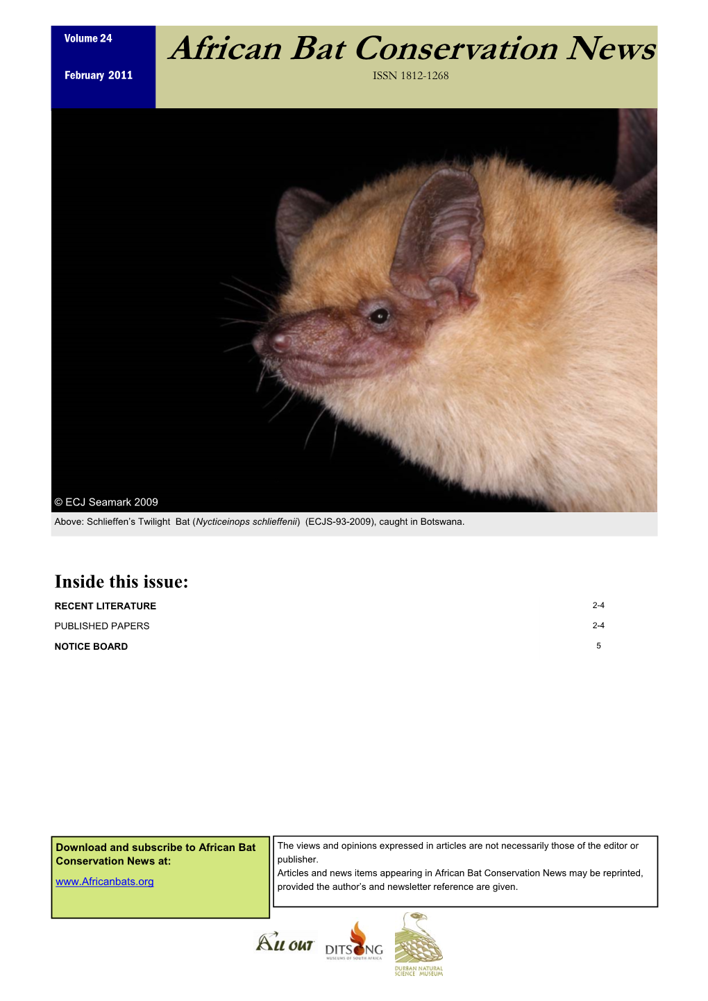 African Bat Conservation News Vol 20