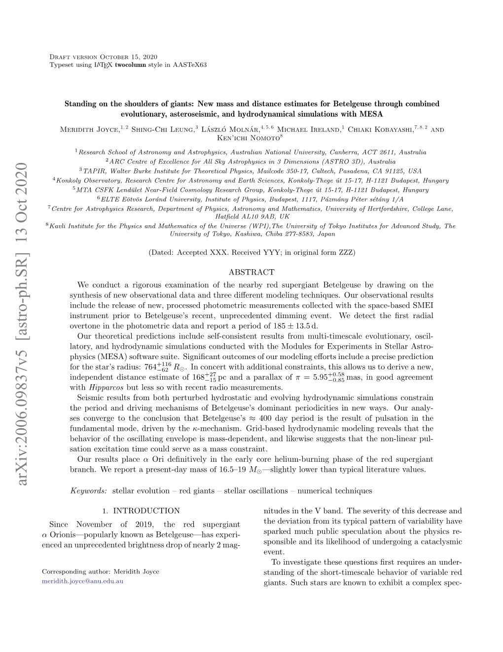 Standing on the Shoulders of Giants: New Mass and Distance Estimates