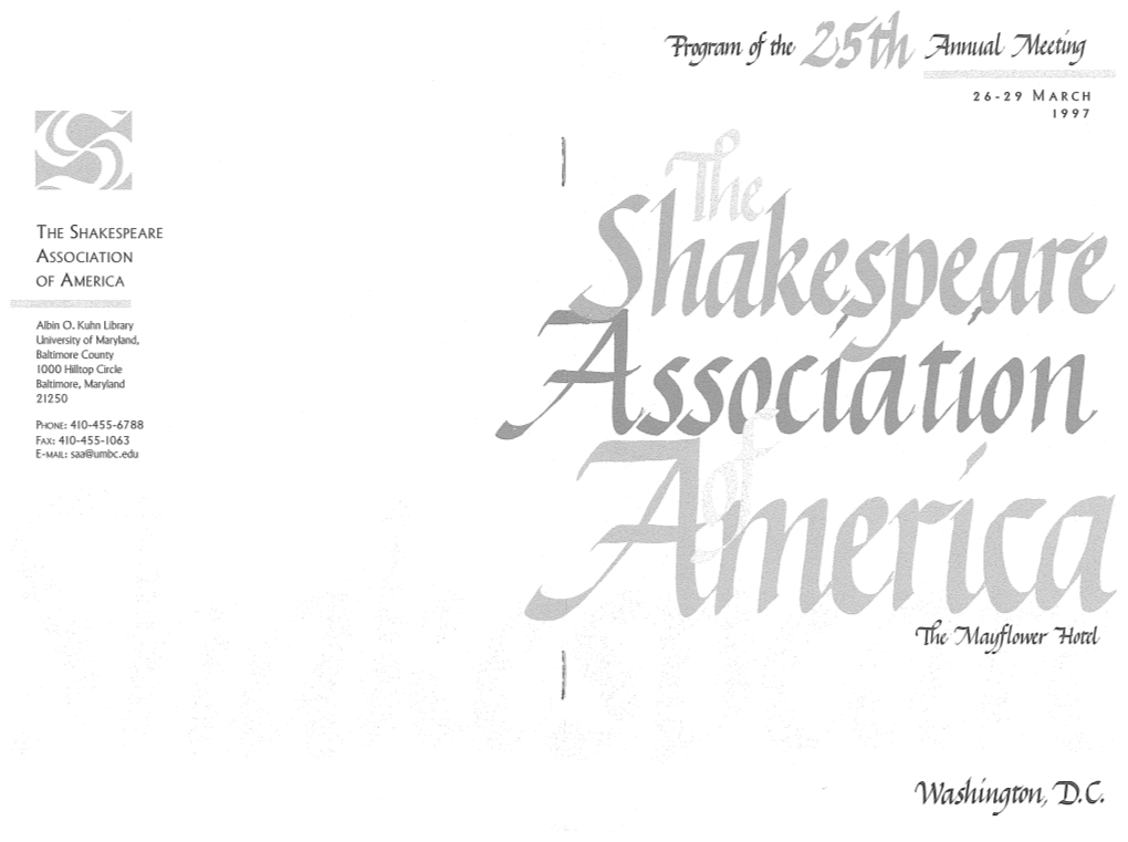 25Th Annual Meeting in Washington, D.C., 1997