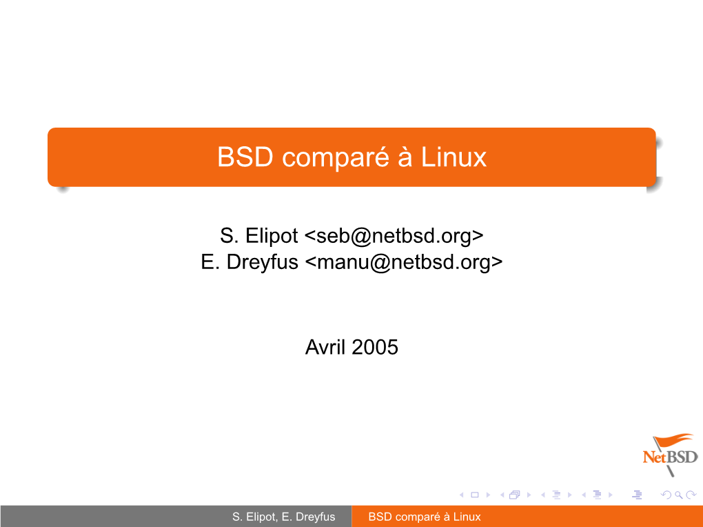 BSD Comparé À Linux