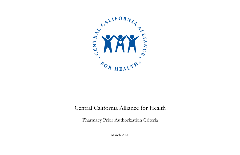 Pharmacy Prior Authorization Criteria