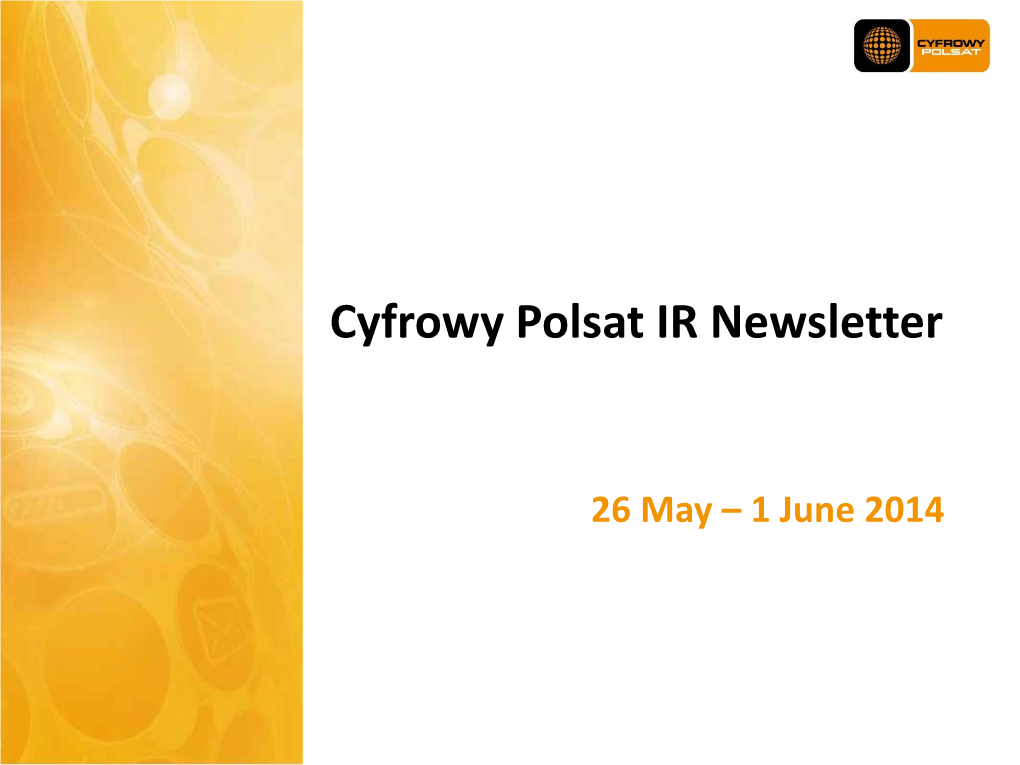 Cyfrowy Polsat IR Newsletter