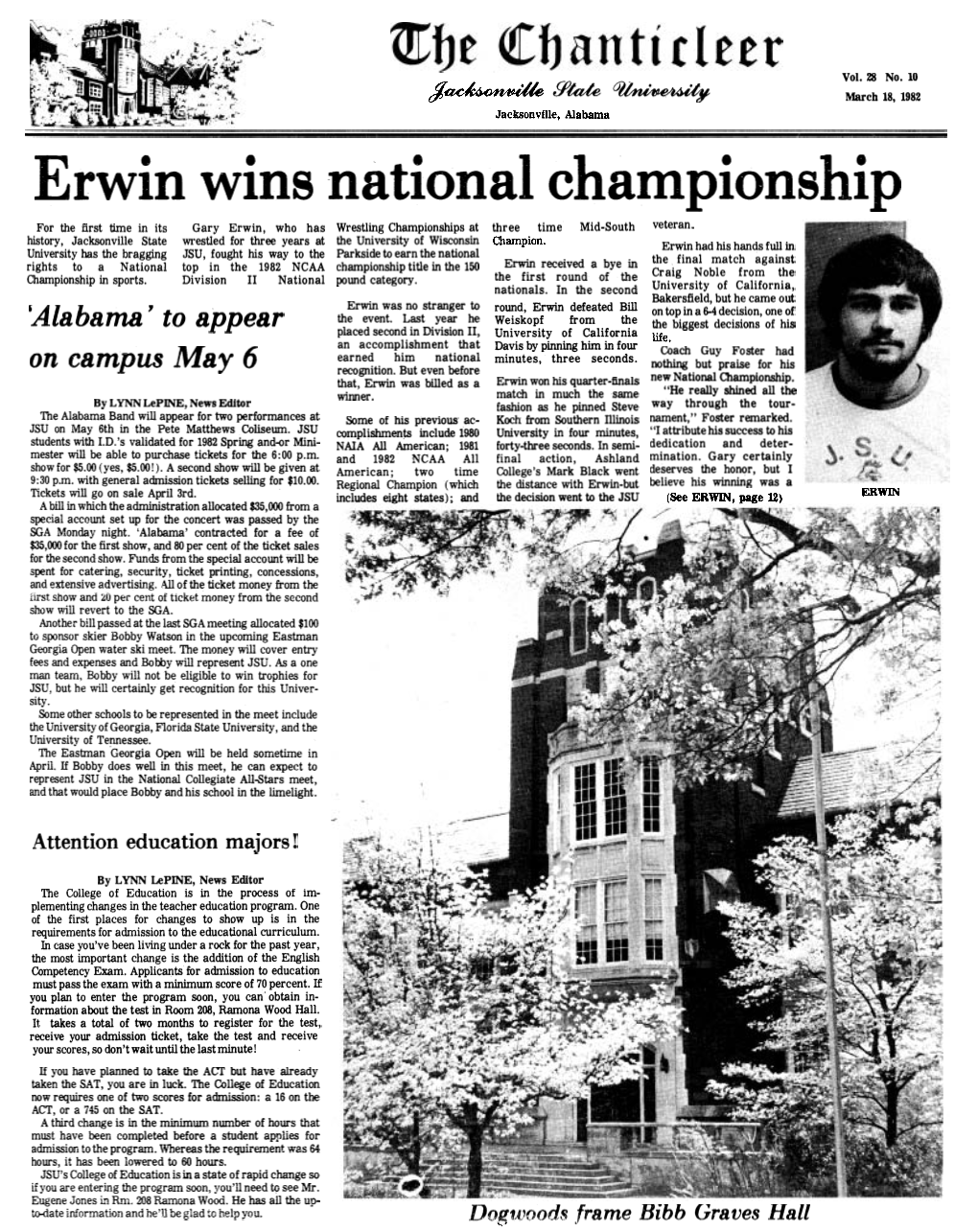 Erwin Wins National Championship for the First Time in Its Gary Erwin, Who Has Wrestling Championships at Three Time Mid-South Veteran