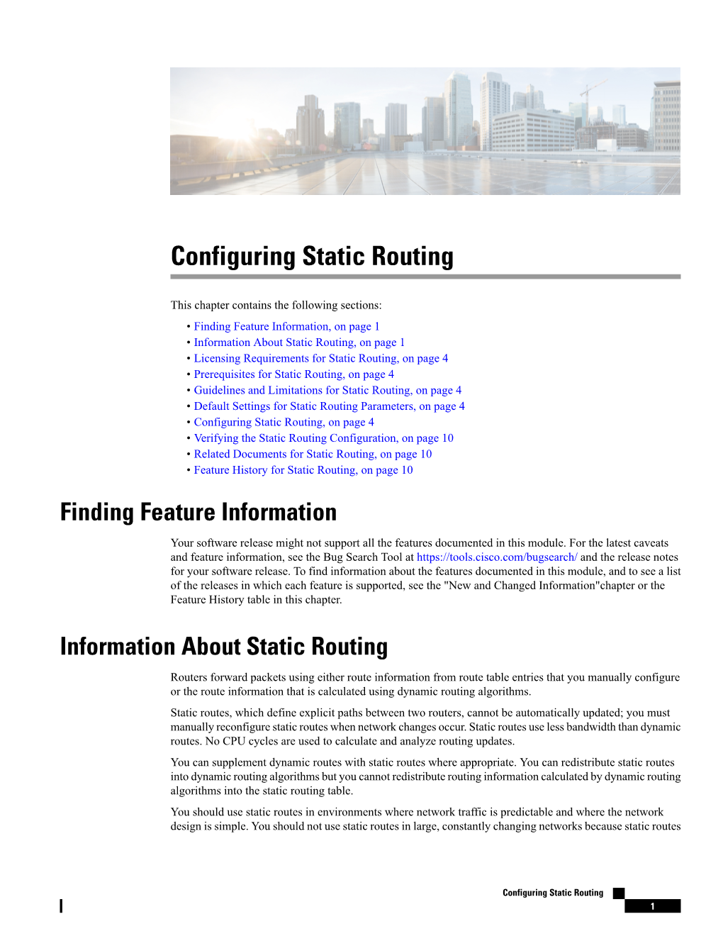 Configuring Static Routing