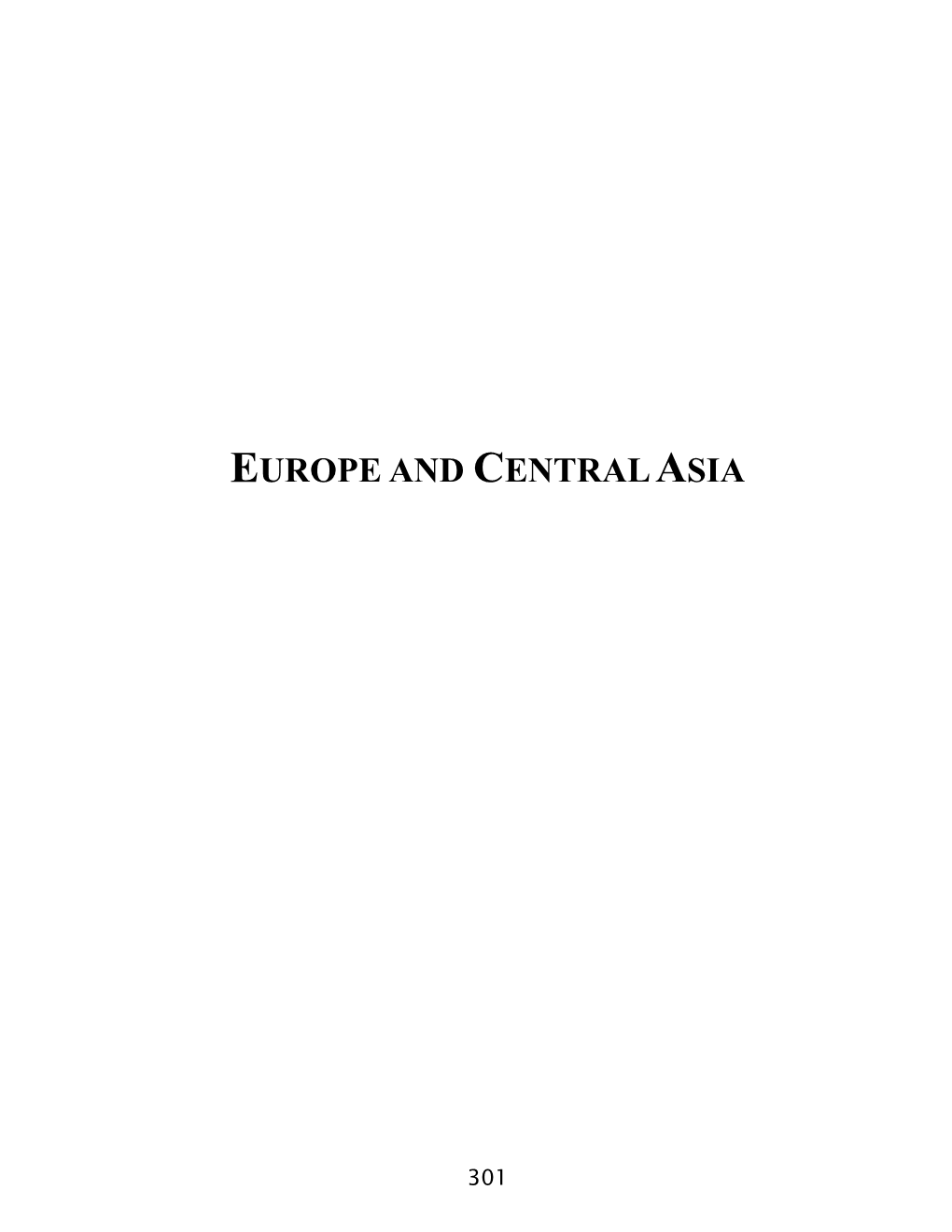 Europe and Central Asia