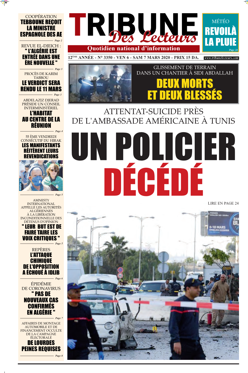 Pdf Tribune Des Lecteurs Du 2020-03-07