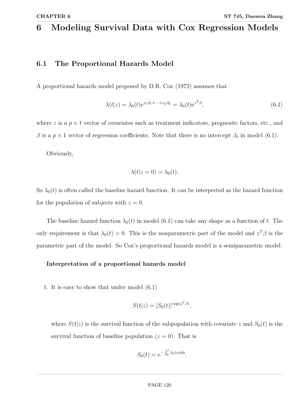 6 Modeling Survival Data with Cox Regression Models