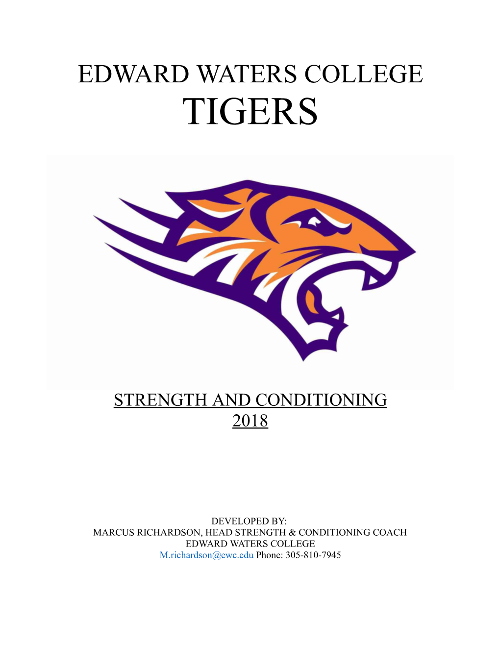 EWC Football Summer Workout Program.Pdf