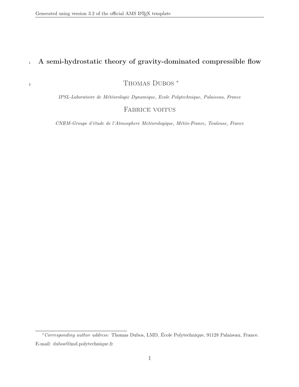 A Semi-Hydrostatic Theory of Gravity-Dominated Compressible Flow