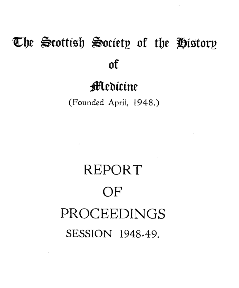 SSHM Proceedings 1948-49