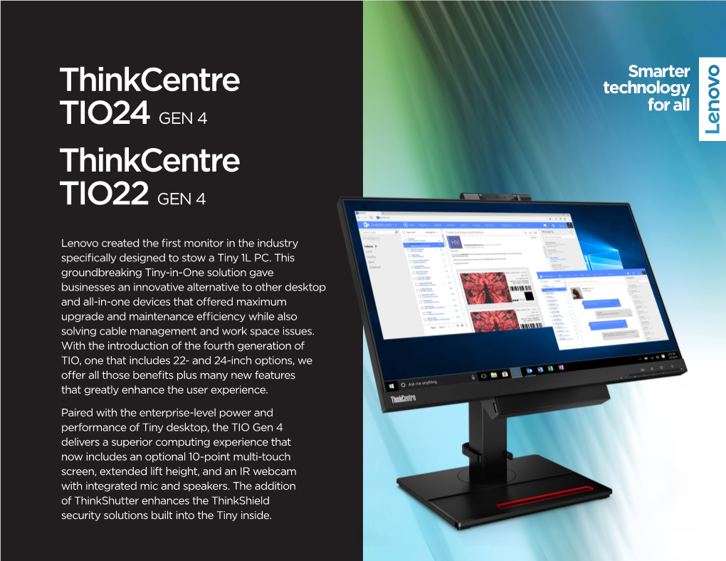 Thinkcentre TIO24 GEN 4 Thinkcentre TIO22 GEN 4