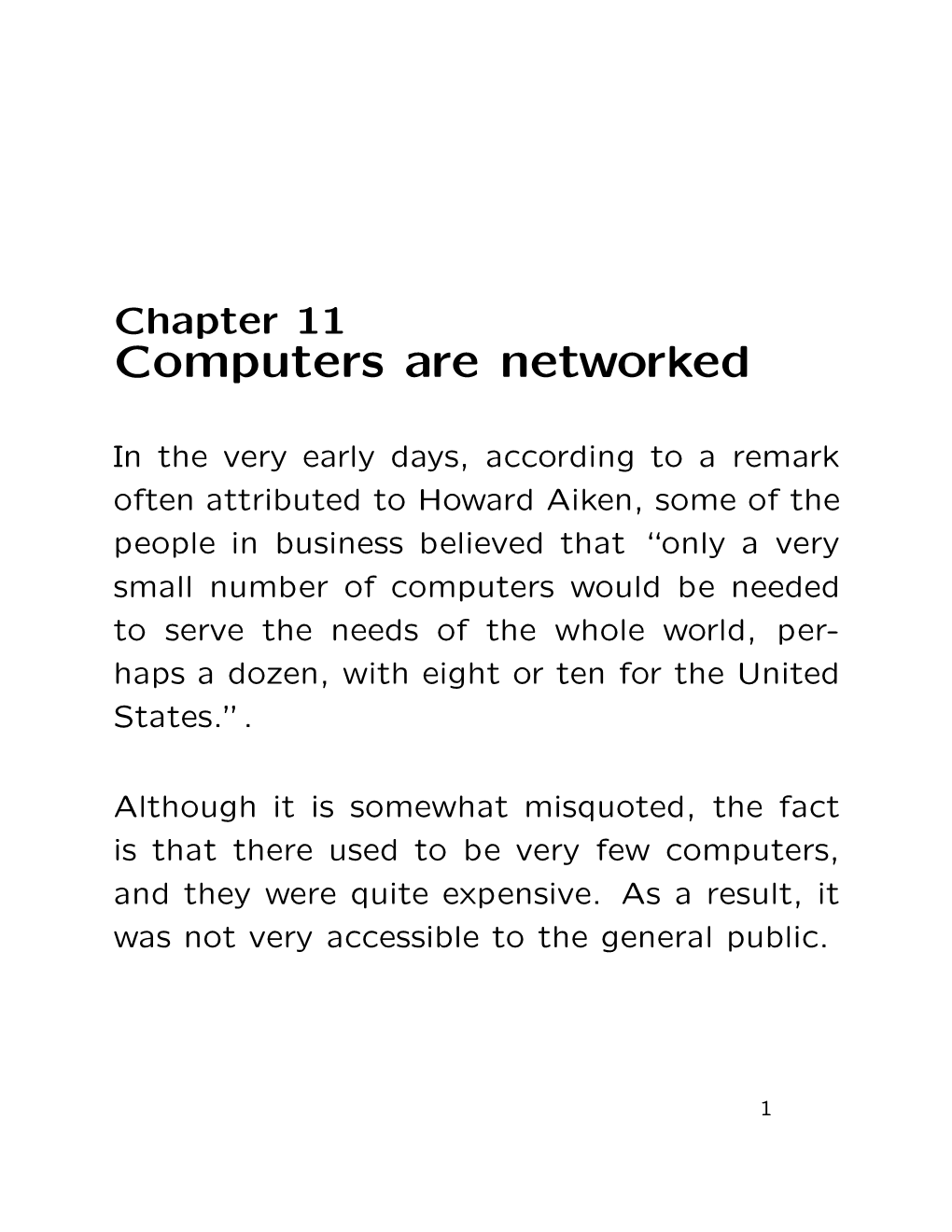 Computers Are Networked