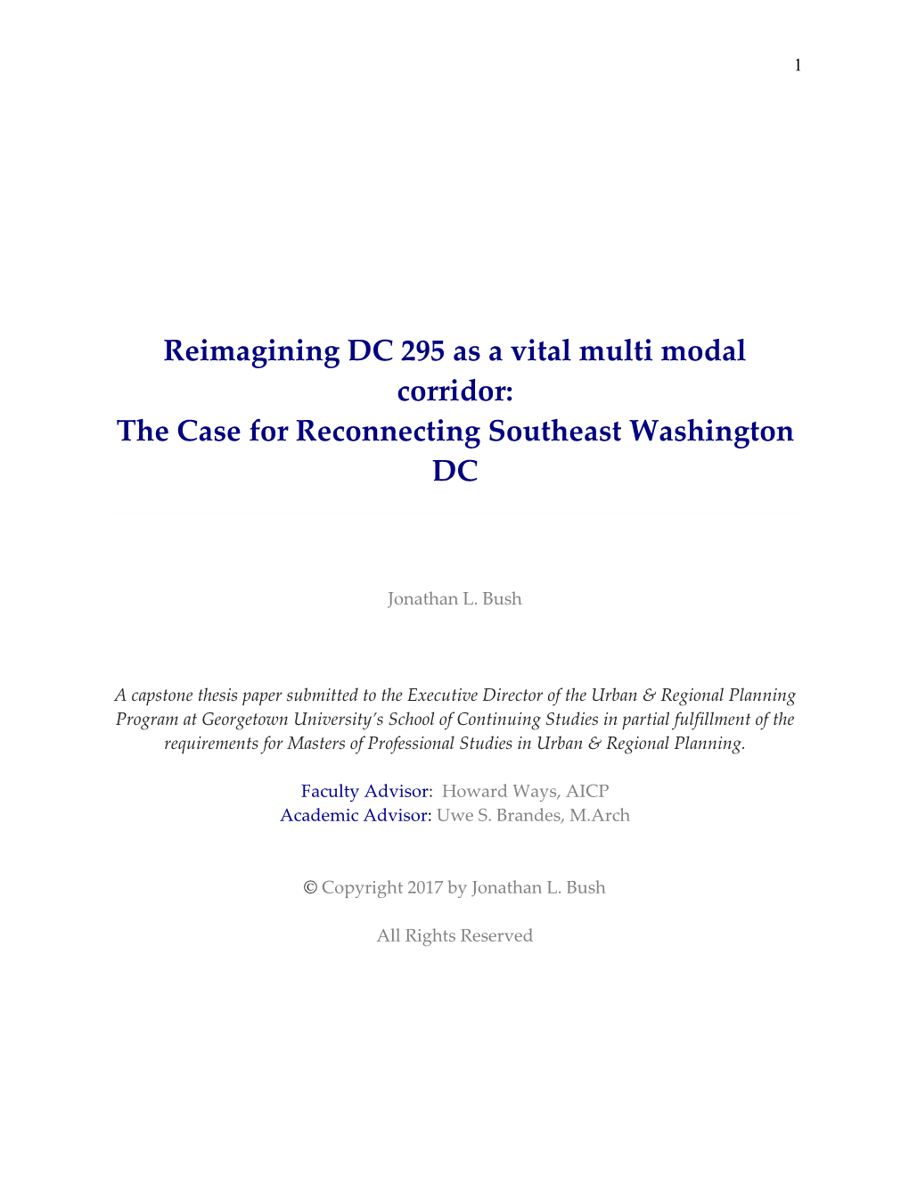 The Case for Reconnecting Southeast Washington DC