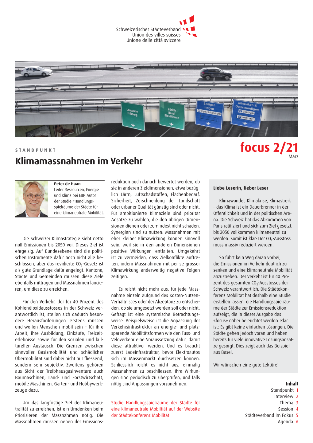 Focus 2/21 März Klimamassnahmen Im Verkehr