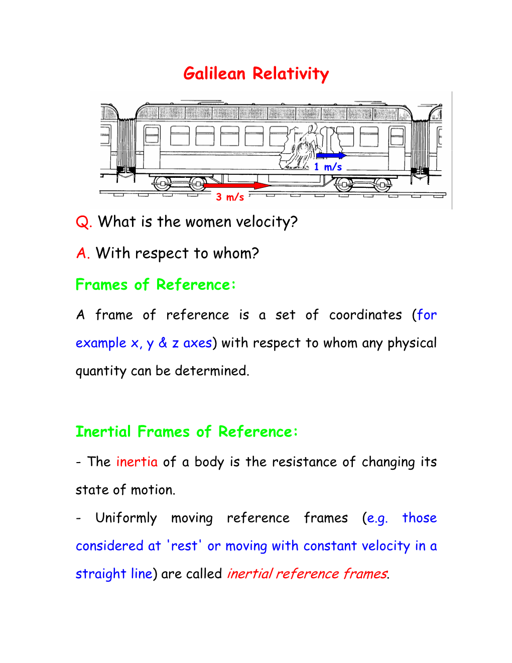 Frames of Reference