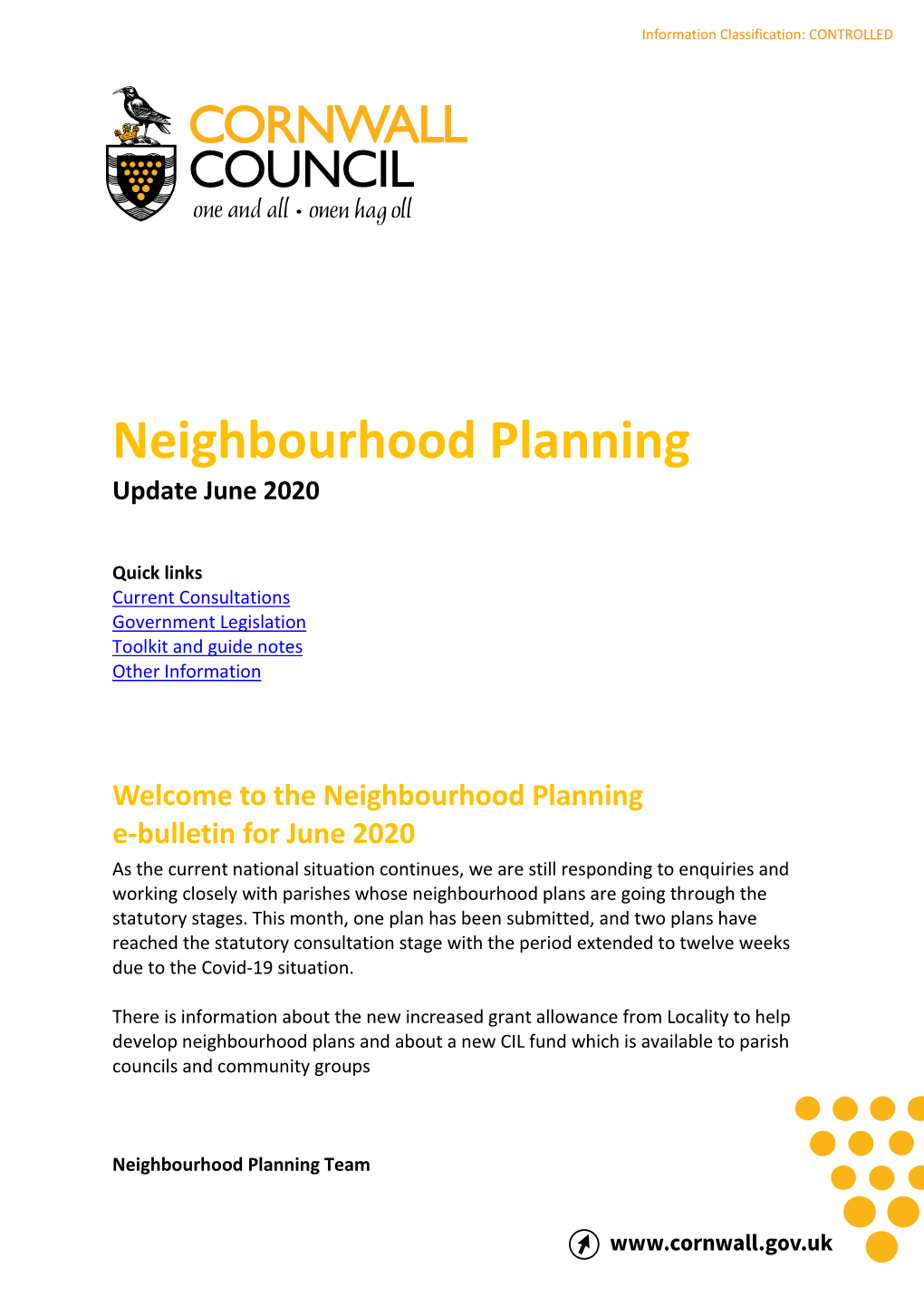 Neighbourhood Planning – June 2020