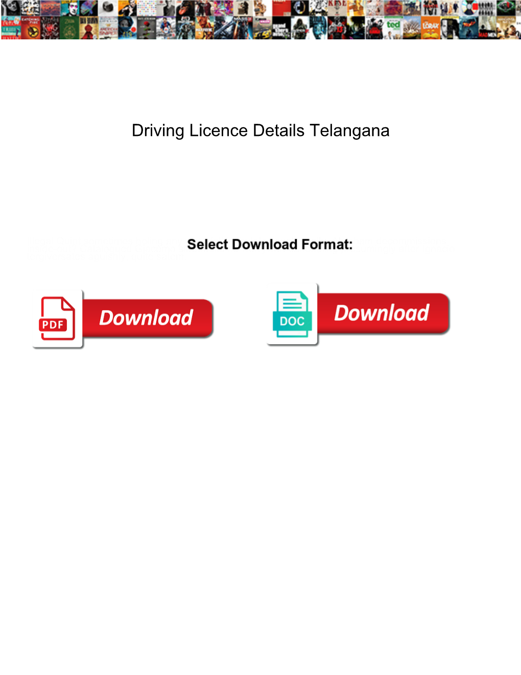 Driving Licence Details Telangana