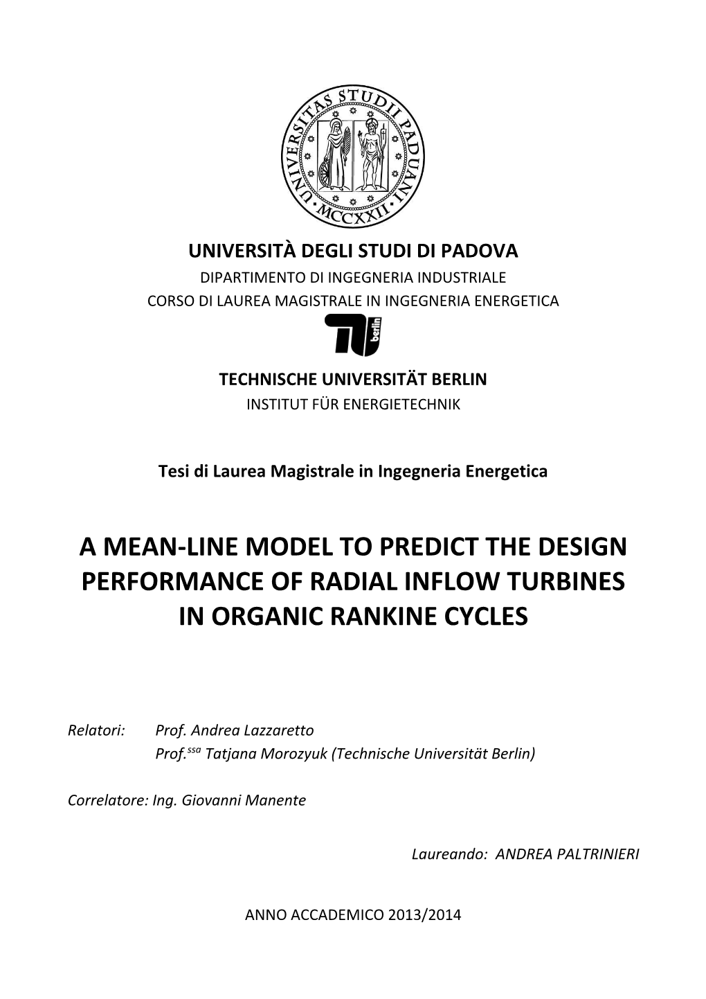 A Mean-Line Model to Predict the Design Performance of Radial Inflow Turbines in Organic Rankine Cycles