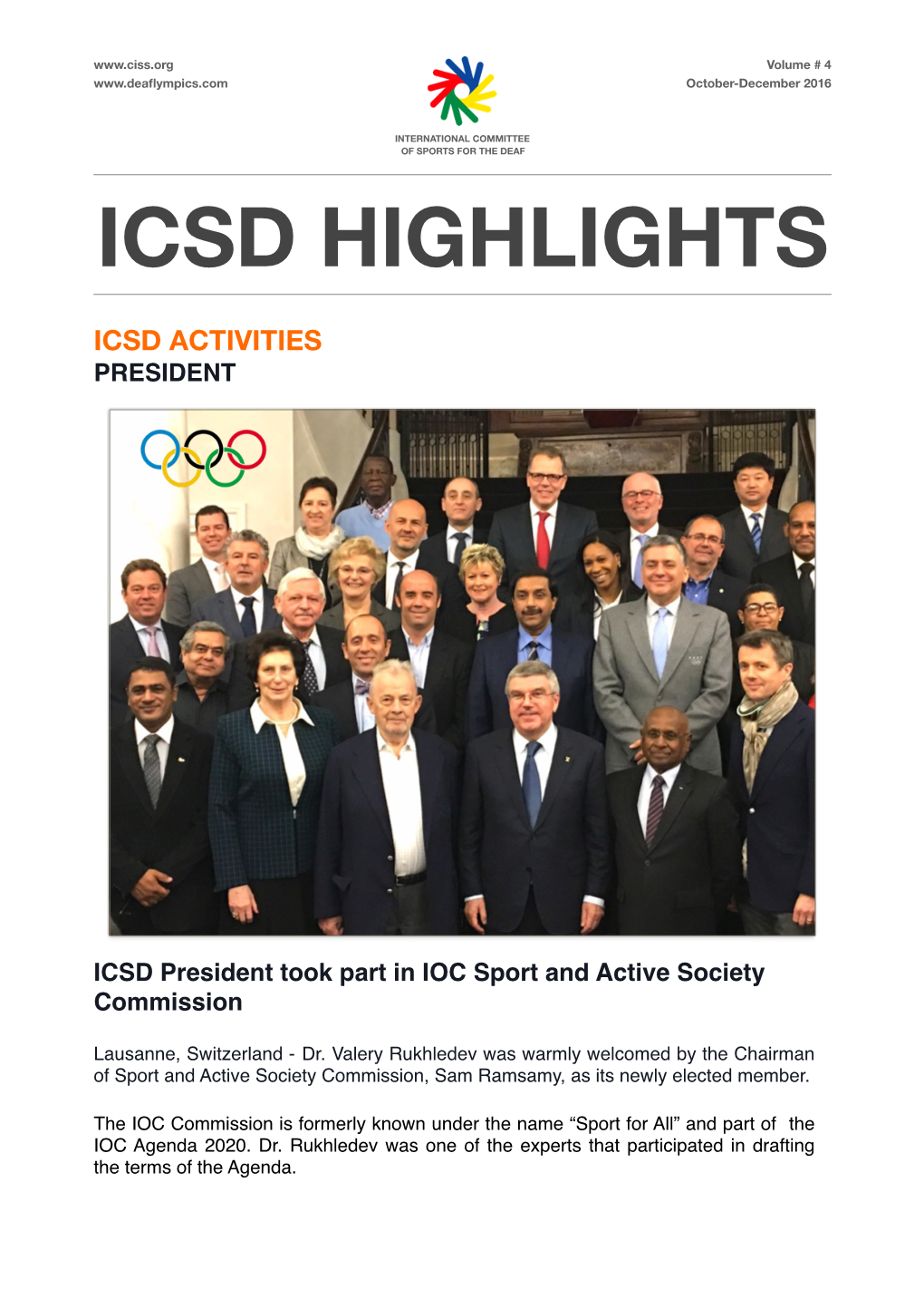 ICSD Highlights October