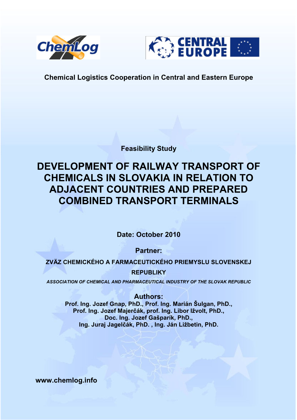 Development of Railway Transport of Chemicals in Slovakia in Relation to Adjacent Countries and Prepared Combined Transport Terminals