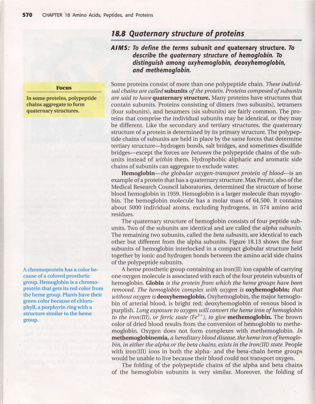 18,8 Quaternary Structure of Proteins