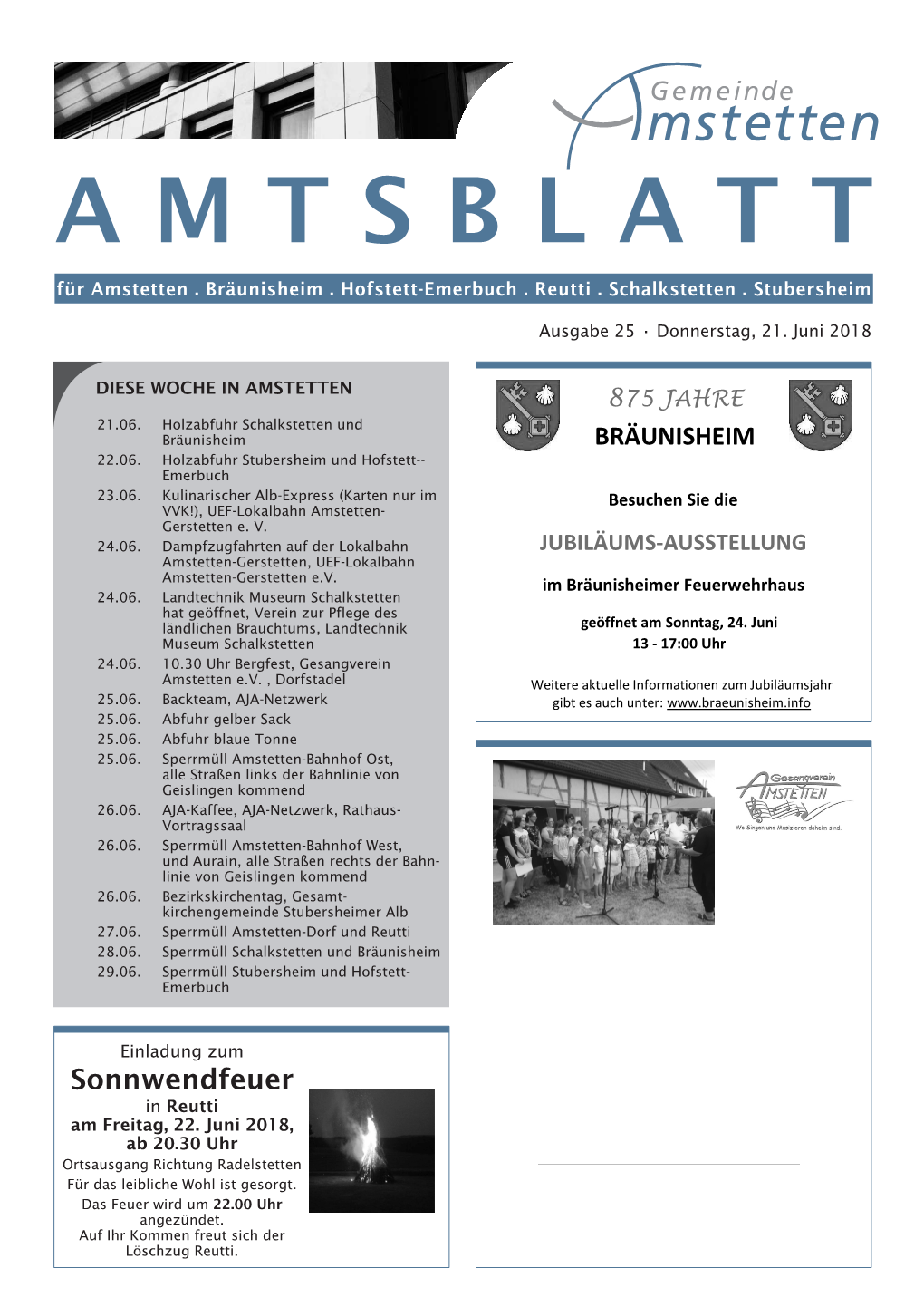 AMTSBLATT Fürfür Amstettenamstetten