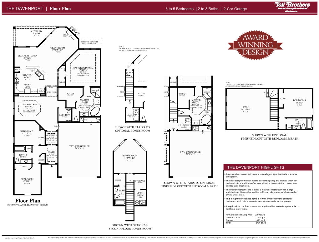 Floor Plan 3 to 5 Bedrooms | 2 to 3 Baths | 2-Car Garage