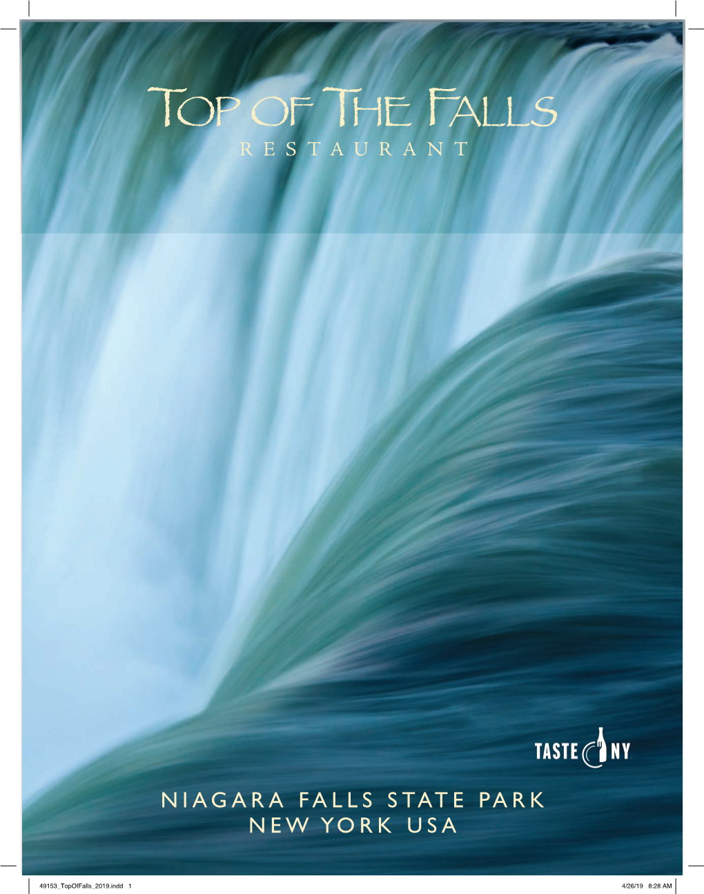 Top of the Falls Restaurant Menu 2019