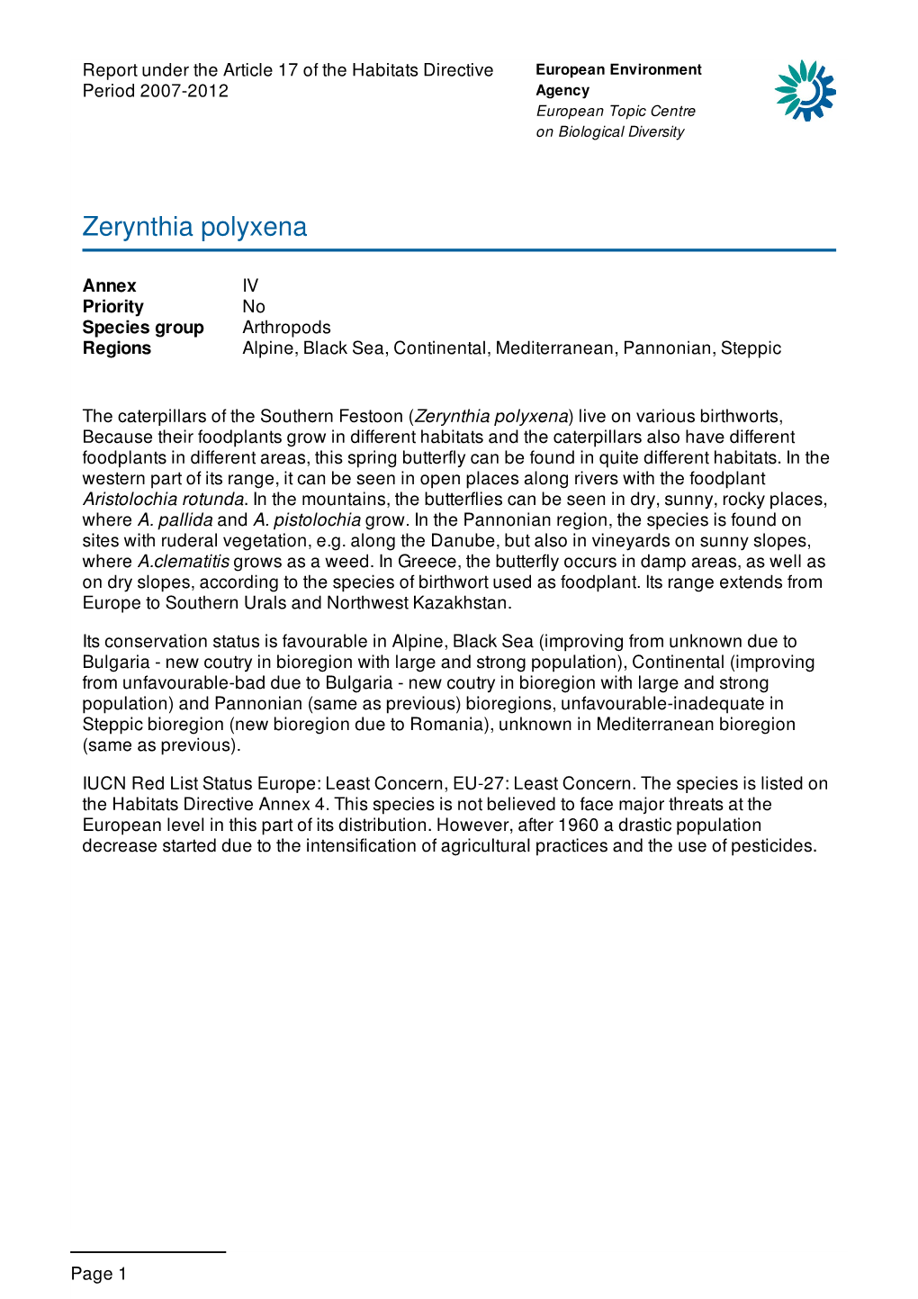 Zerynthia Polyxena