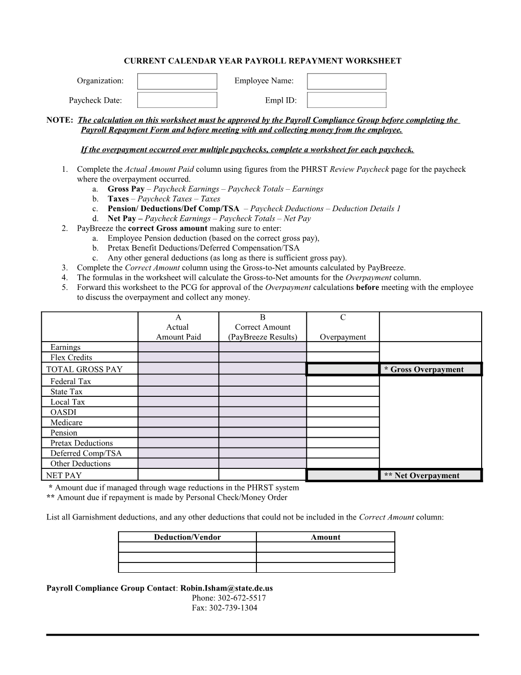 Delaware Phrst Central User Procedures s2