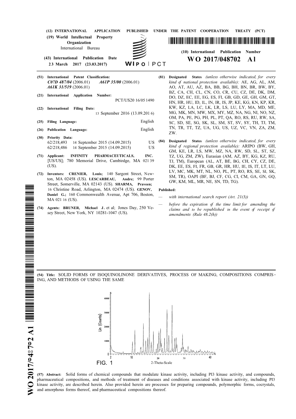 WO 2017/048702 Al