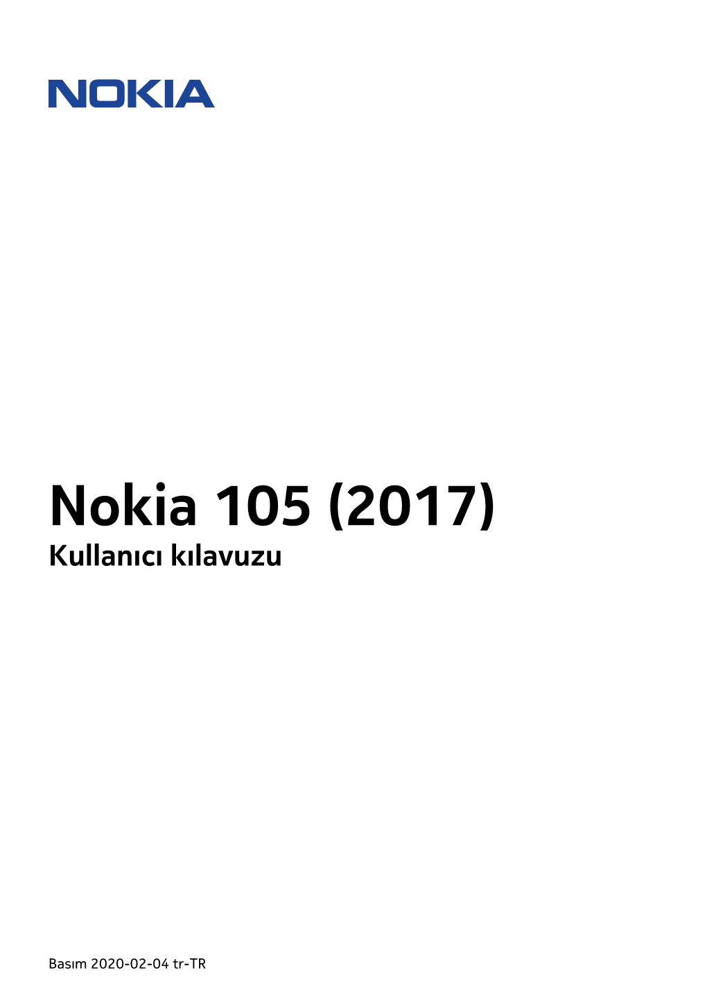 Nokia 105 (2017) Kullanıcı Kılavuzu