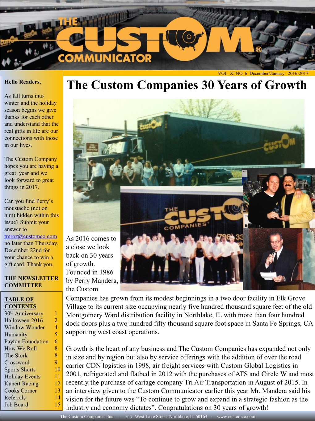 The Custom Companies 30 Years of Growth