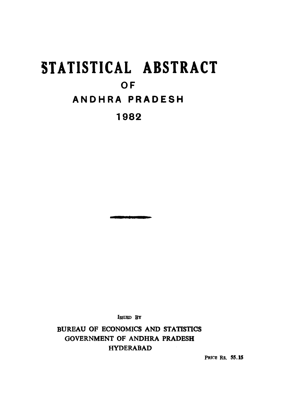 Statistical Abstract of Andhra Pradesh 1982