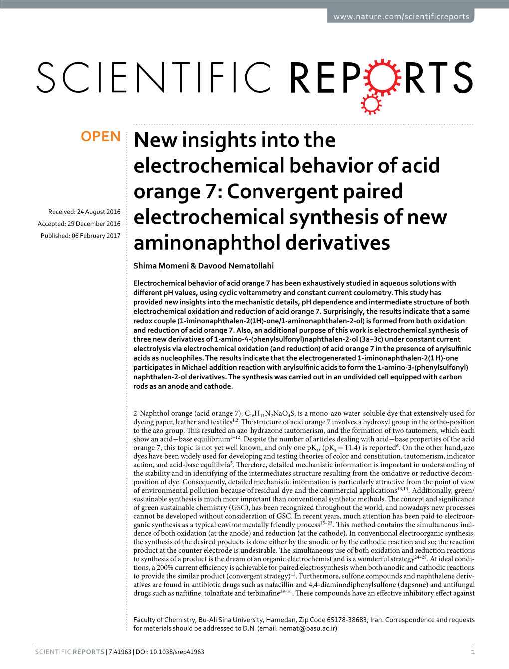 Convergent Paired Electrochemical Synthesis of New Aminonaphthol Derivatives