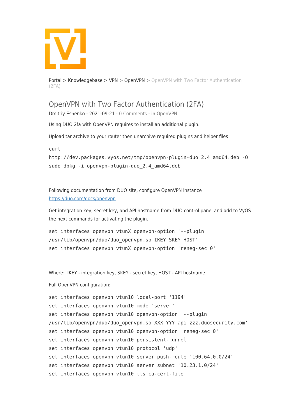 Openvpn with Two-Factor Authentication (2FA)