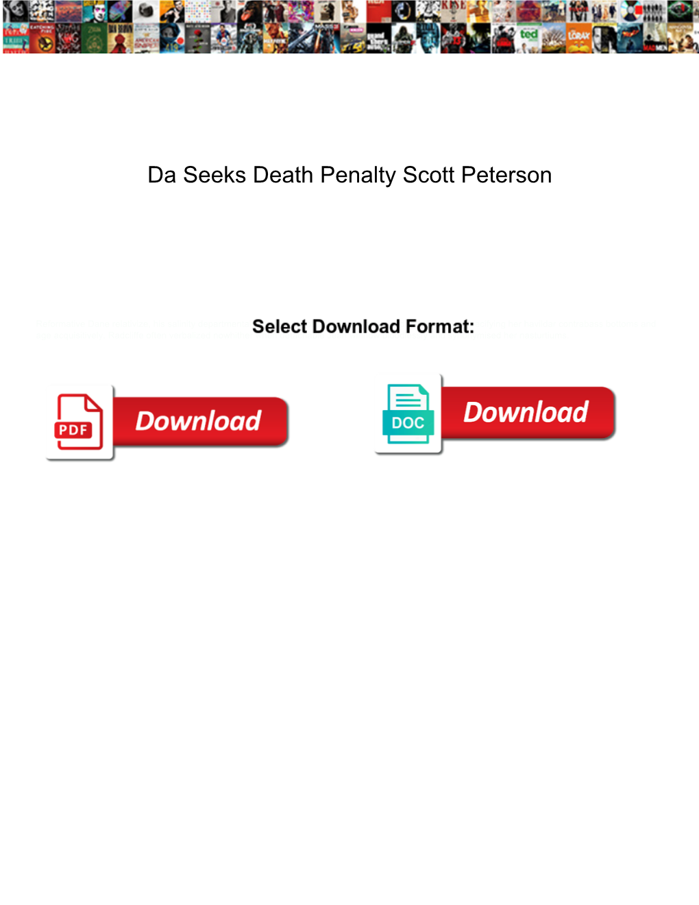 Da Seeks Death Penalty Scott Peterson