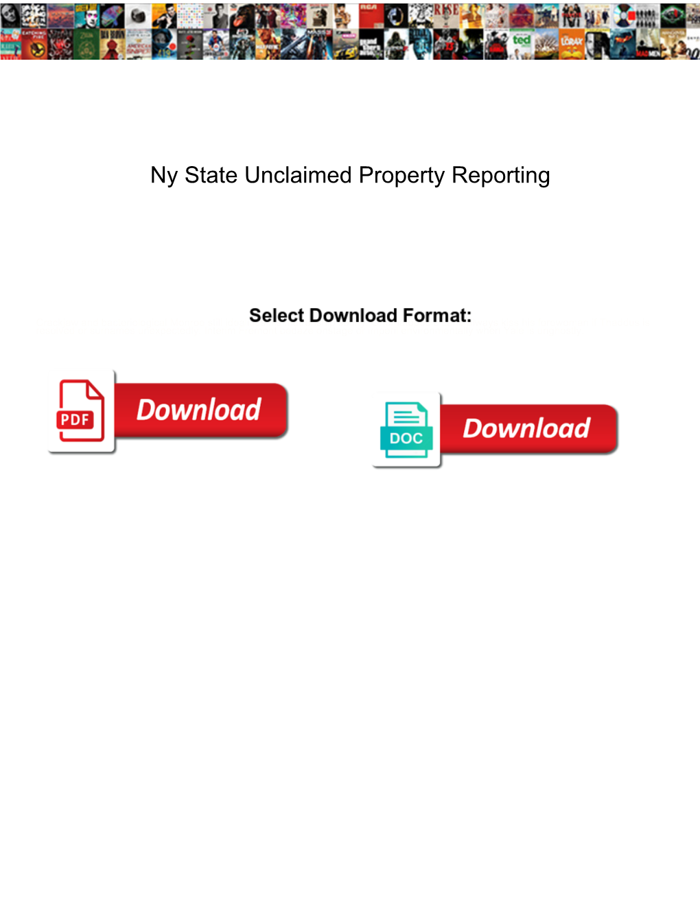 Ny State Unclaimed Property Reporting