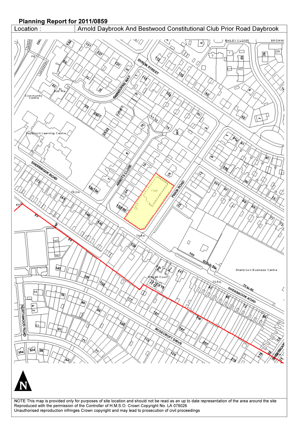 Arnold Daybrook and Bestwood Constitutional Club Prior Road Daybrook