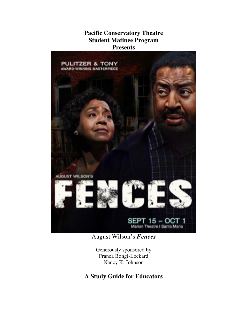 Fences Study Guide