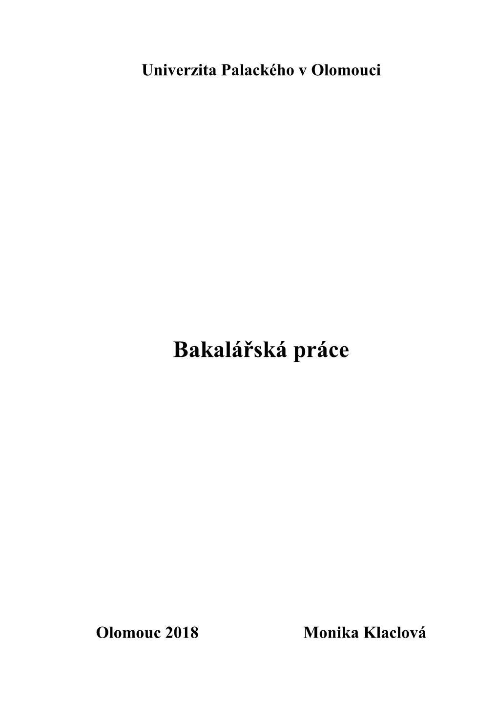 Bakalářská Práce