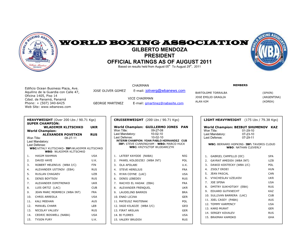 World Boxing Association