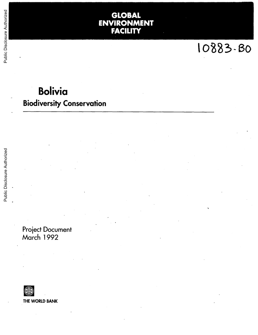 Bolivia Biodiversity Conservation Projzct (Bcp)