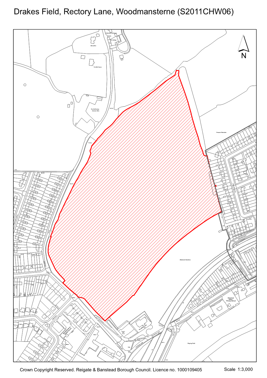 Drakes Field, Rectory Lane, Woodmansterne (S2011CHW06)